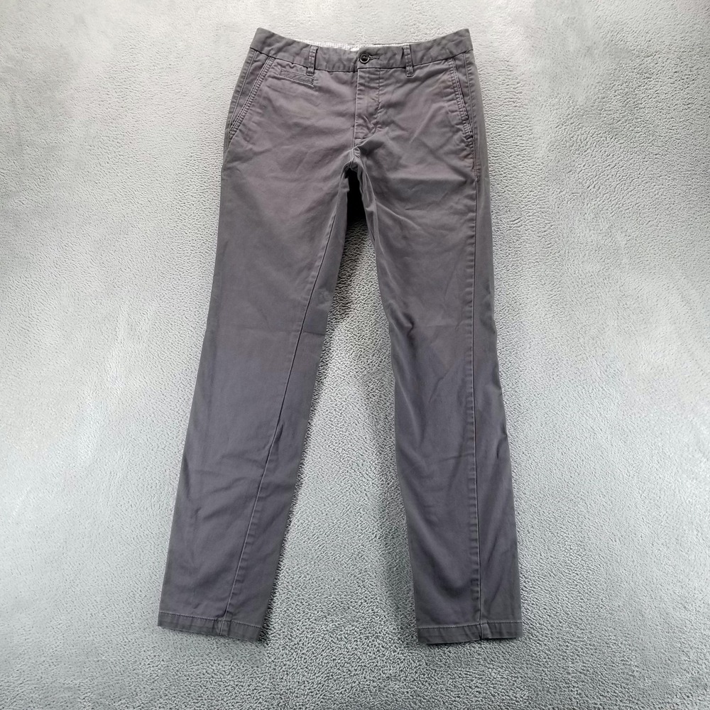 Perk Pants Mens 30x32 Gray Slim Fit Stretch‎ Chino Casual Office Work Career